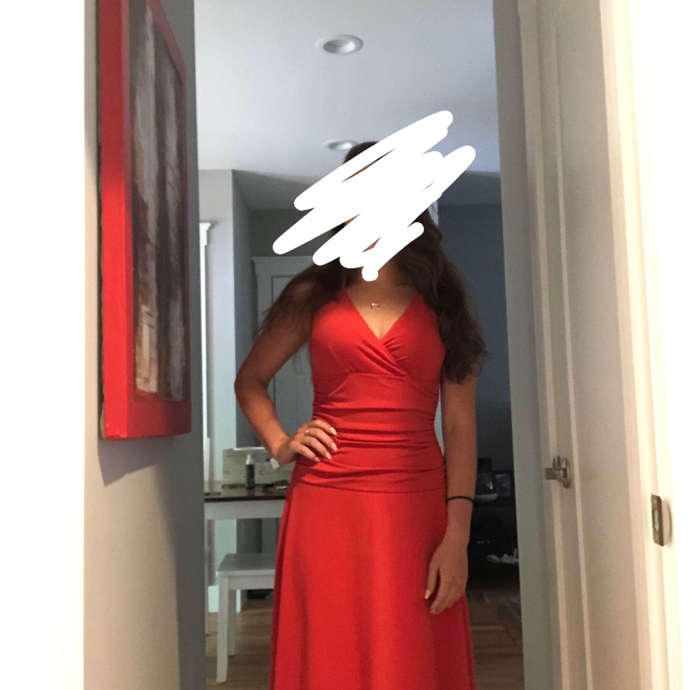 Size 4 coral tummy control dress